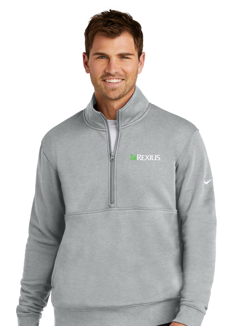 Rexius Nike Club Fleece Sleeve Swoosh 1/2 Zip